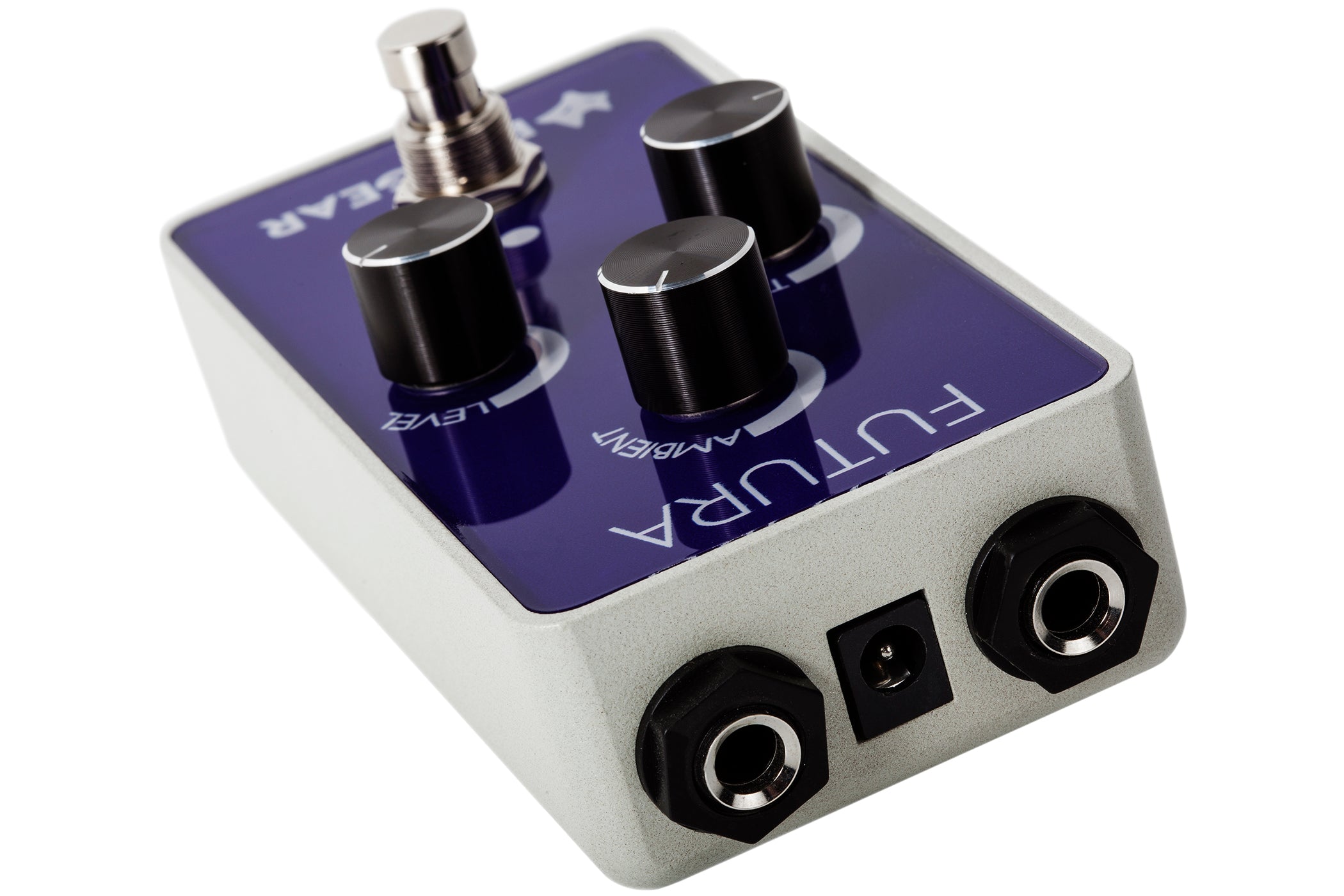 Foxgear Futura delay reverb pedal — top-down downshot view