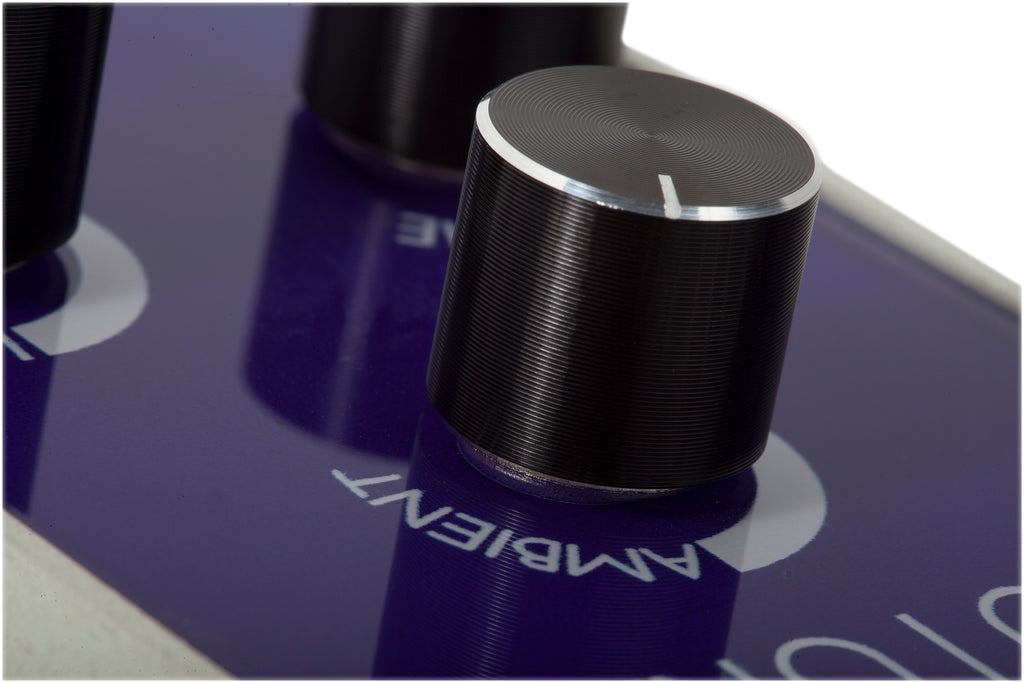 Foxgear Futura delay reverb pedal — single knob close-up