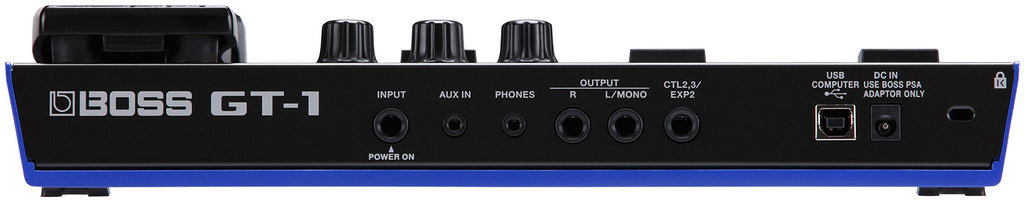 Boss GT-1 guitar multi-effects processor — rear panel with jacks