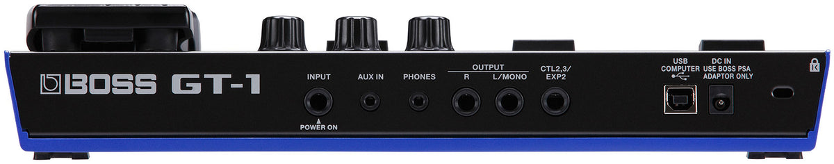 Boss GT-1 guitar multi-effects processor — rear panel with jacks