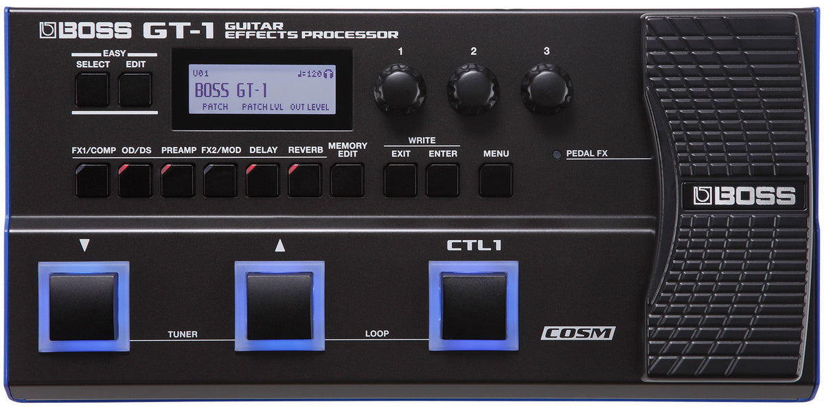 Boss GT-1 guitar multi-effects processor — front view
