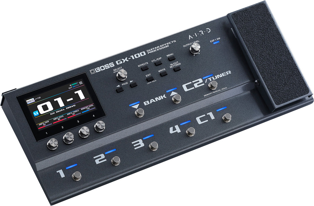 Boss GX-100 guitar multi-effects processor — angled view