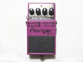 Used Boss BF-3 Flanger guitar pedal — purple enclosure top view, mint condition