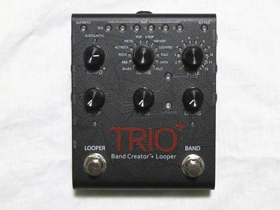 DigiTech Trio+ Band Creator Looper pedal — side view detail