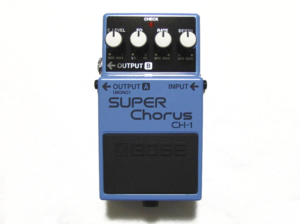 Boss CH-1 Super Chorus guitar pedal - blue enclosure top view