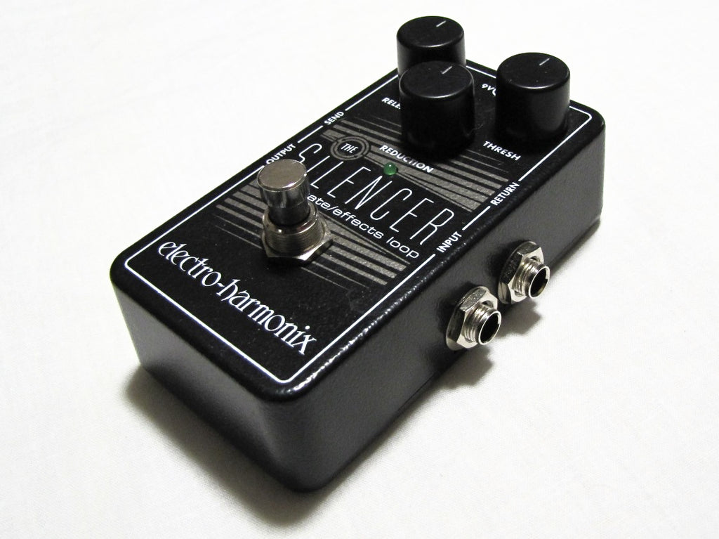 Electro-Harmonix Silencer noise gate effects loop pedal front detail