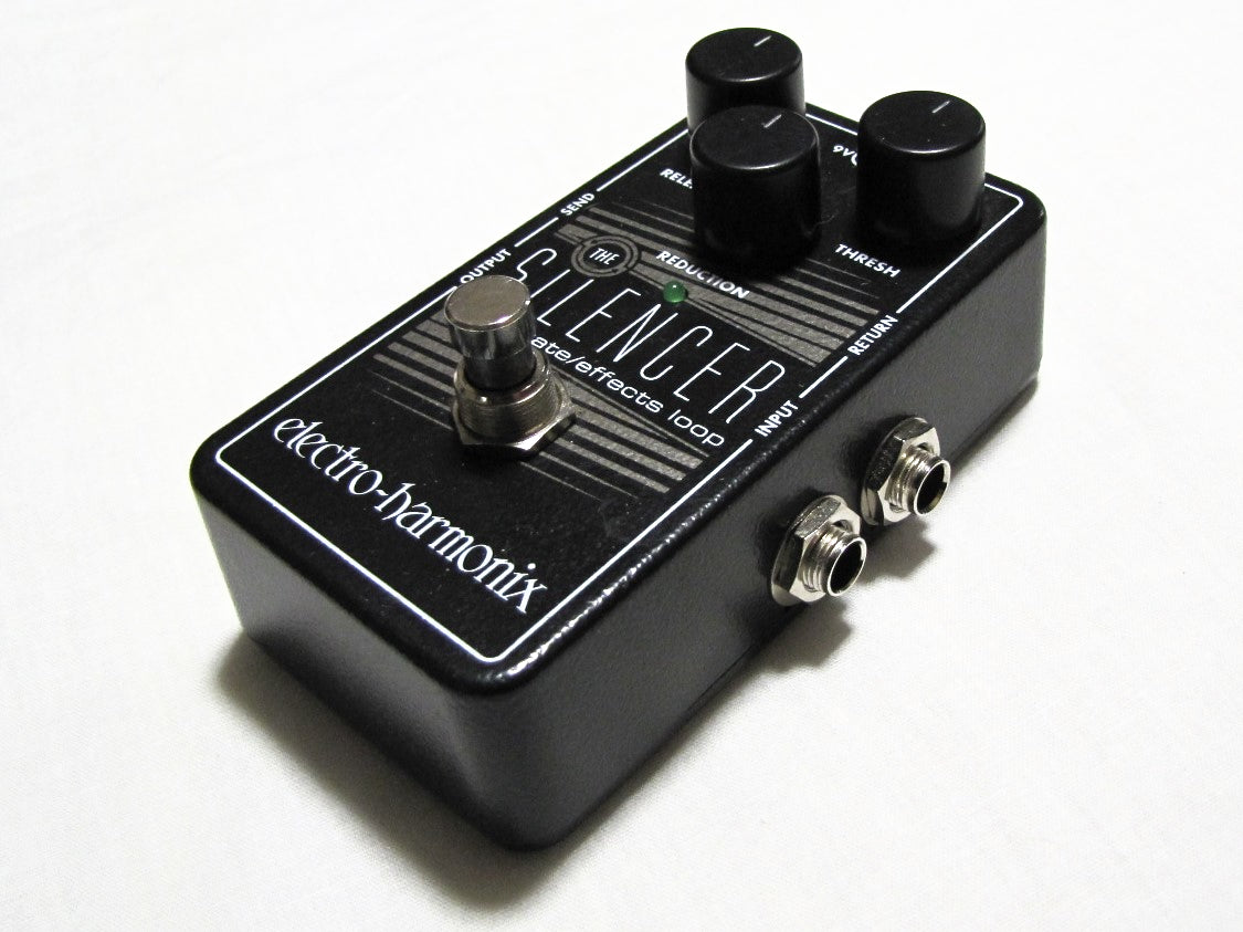 Electro-Harmonix Silencer noise gate effects loop pedal front detail