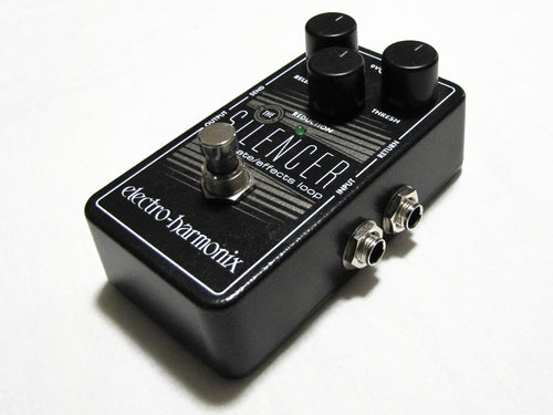 Electro-Harmonix Silencer noise gate effects loop pedal front detail