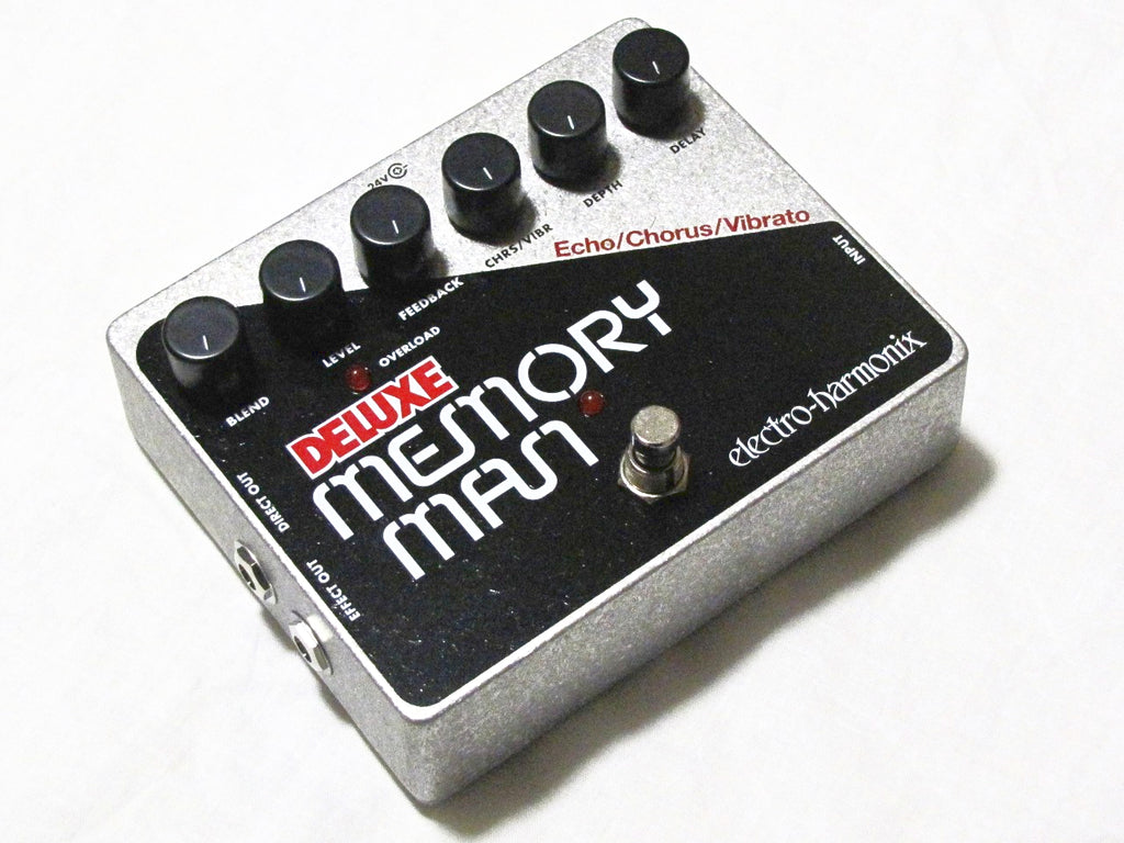 Electro-Harmonix Deluxe Memory Man analog delay pedal — side view