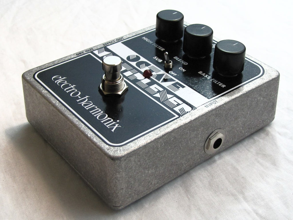 Electro-Harmonix Octave Multiplexer octave pedal — angled view of used pedal