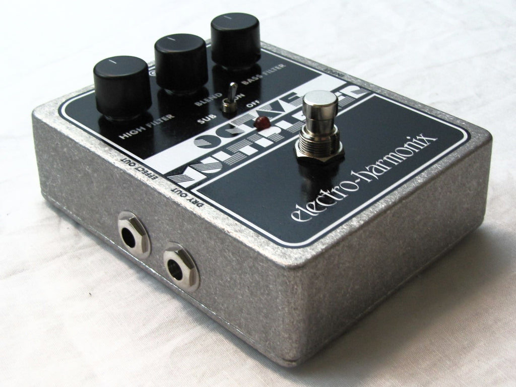 Electro-Harmonix Octave Multiplexer octave pedal — close-up of filter and blend knobs