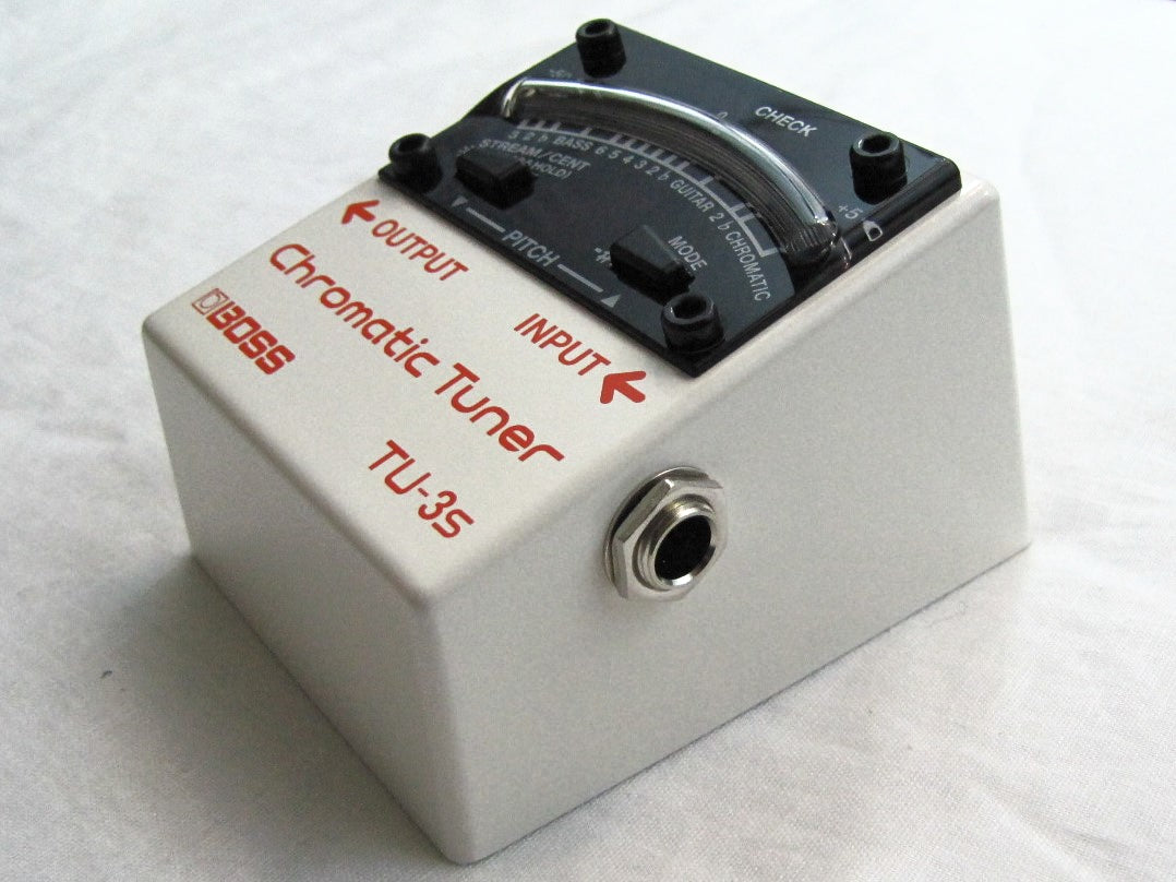 Boss TU-3S chromatic tuner pedal — angled view of enclosure