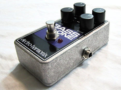Electro-Harmonix Bass Clone bass chorus pedal — top view of controls