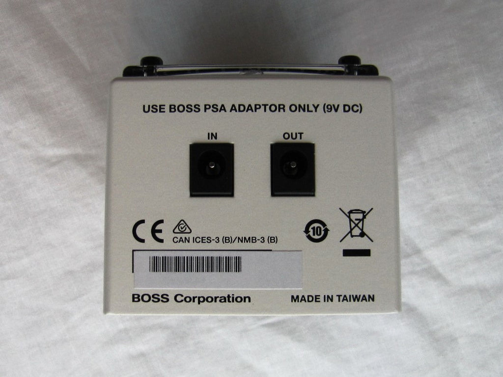 Boss TU-3S chromatic tuner pedal — close-up of LED meter display