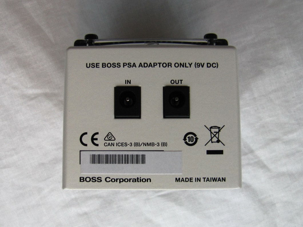Boss TU-3S chromatic tuner pedal — close-up of LED meter display