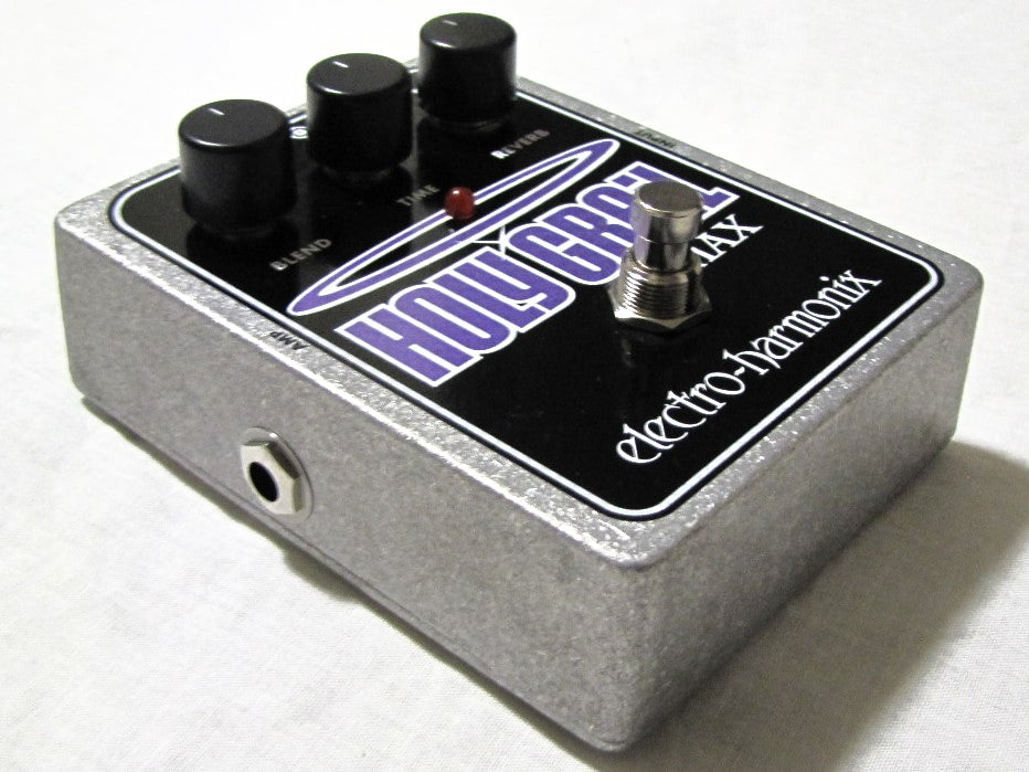 Electro-Harmonix Holy Grail Max reverb pedal — side view with jacks