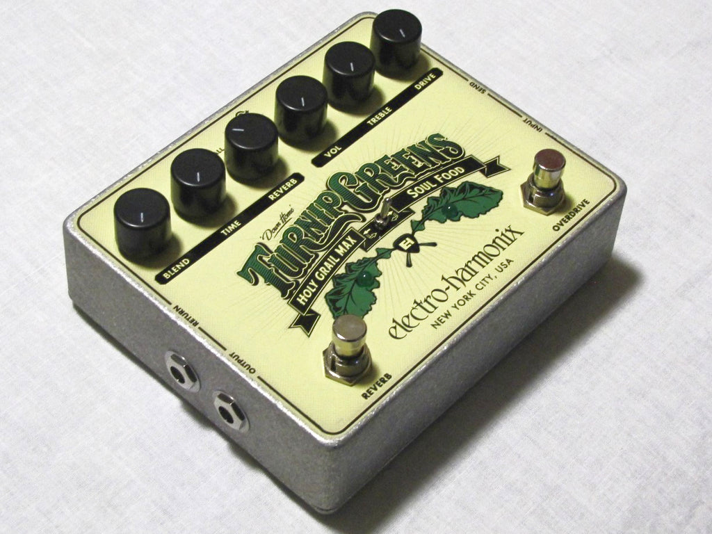 Electro-Harmonix Turnip Greens multi-effect pedal - side jacks view