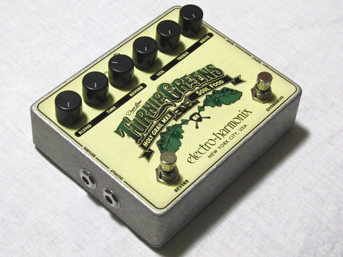 Electro-Harmonix Turnip Greens multi-effect pedal - side jacks view