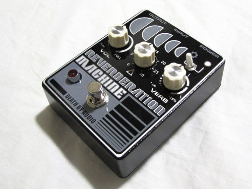 Death By Audio Reverberation Machine reverb pedal angled view