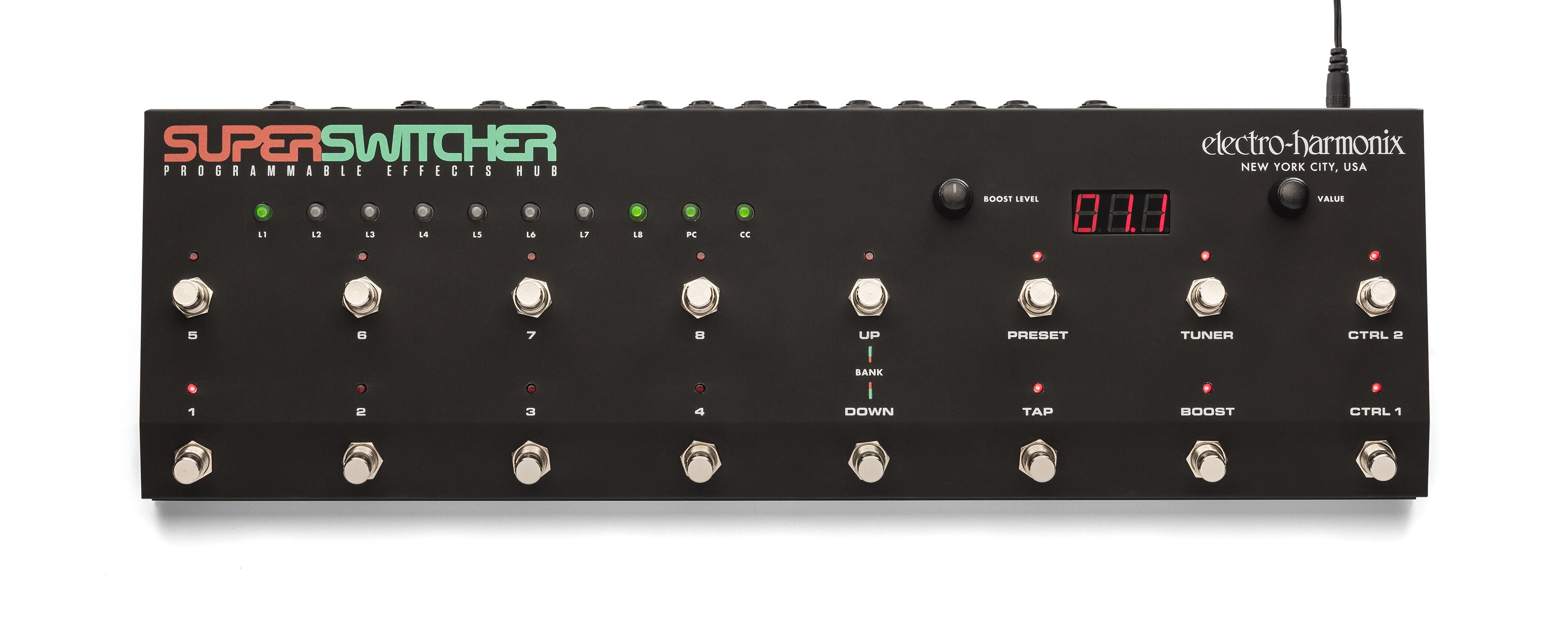 Electro-Harmonix Super Switcher effects hub — full unit overview