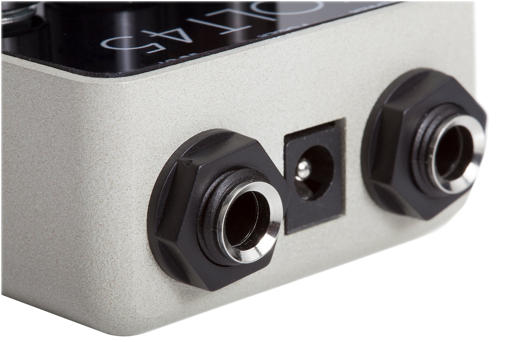 Foxgear Kolt 45 power amplifier pedal — input and output jacks
