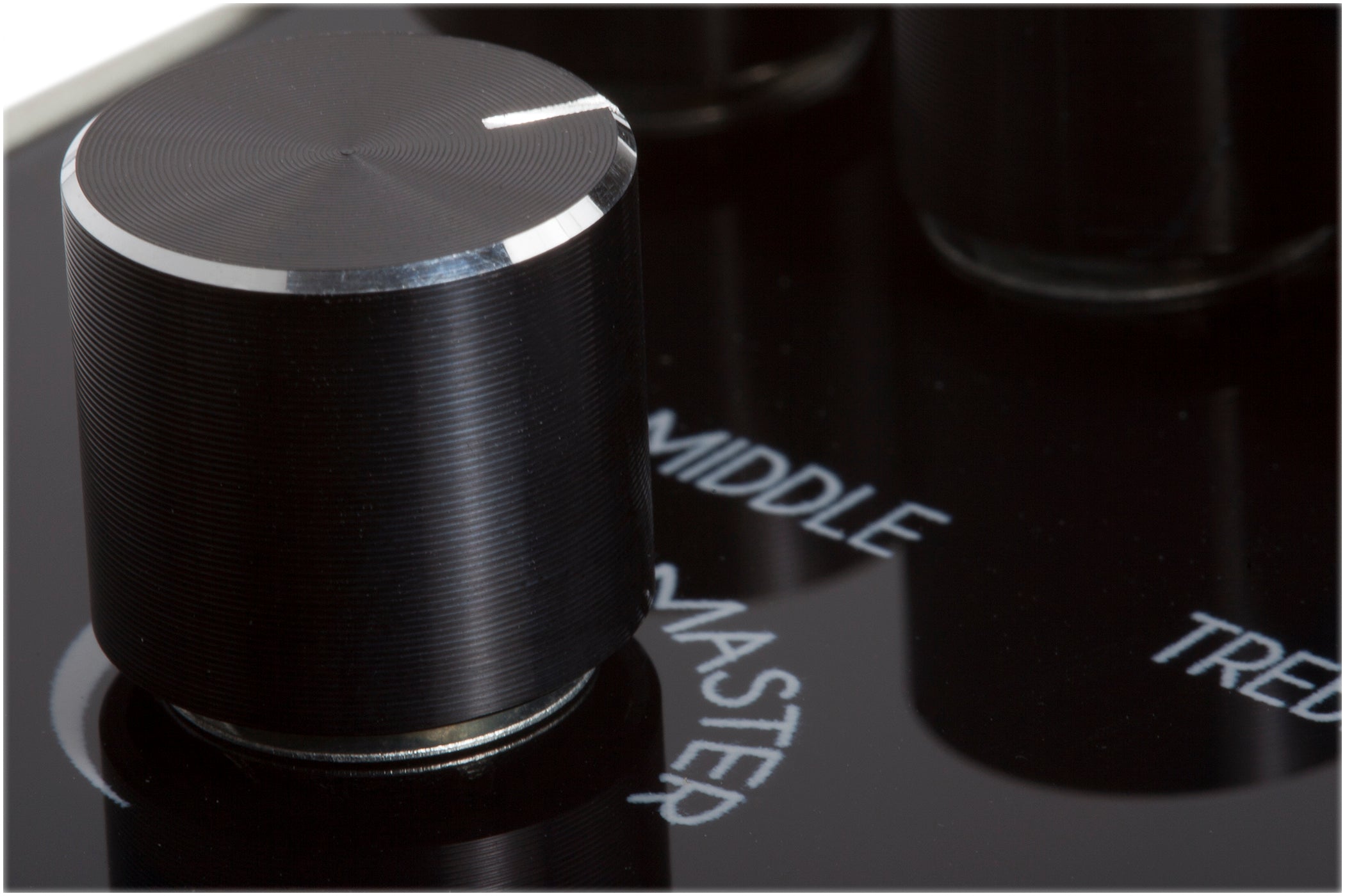 Foxgear Kolt 45 power amplifier pedal — close-up of control knobs
