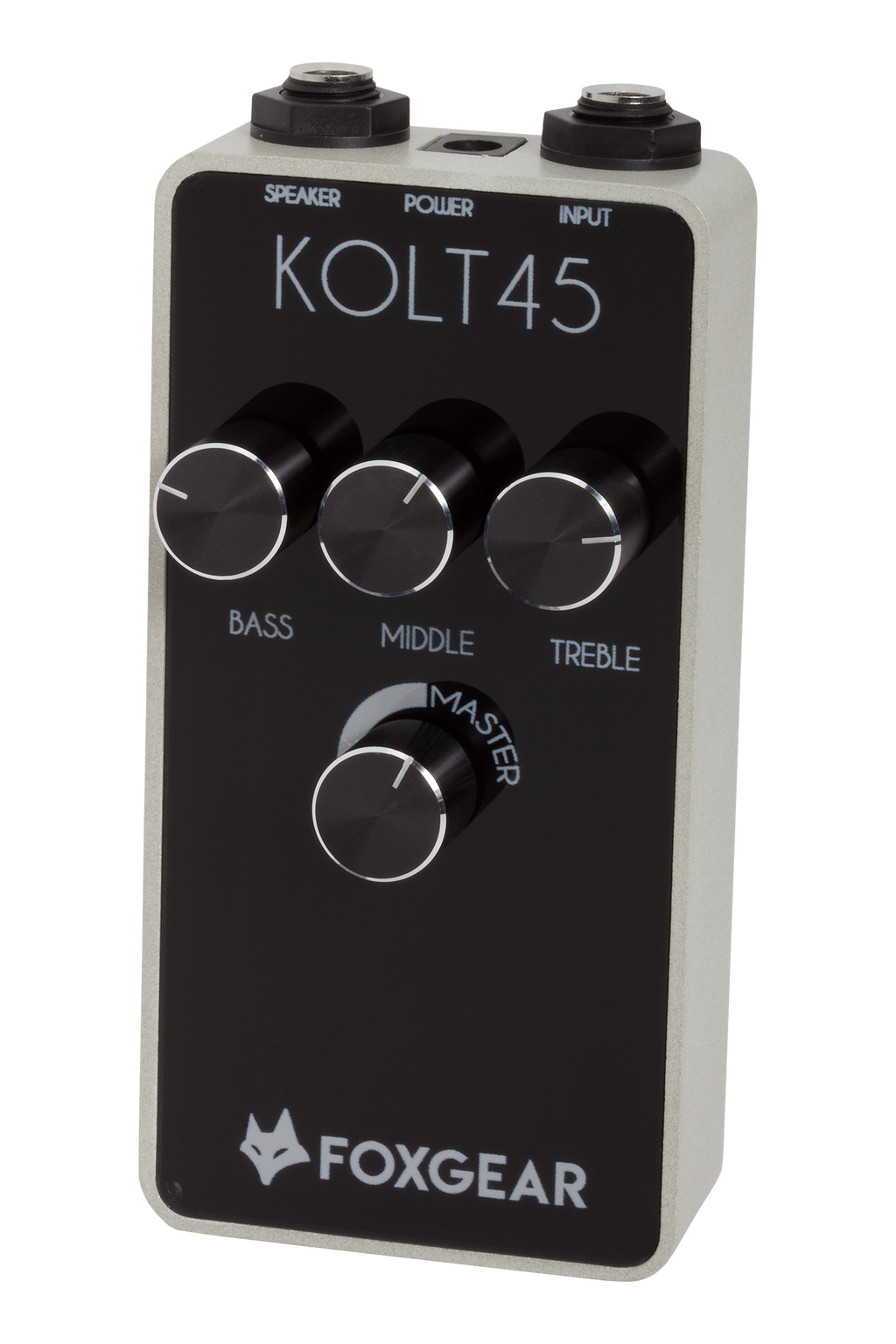 Foxgear Kolt 45 power amplifier pedal — vertical front view
