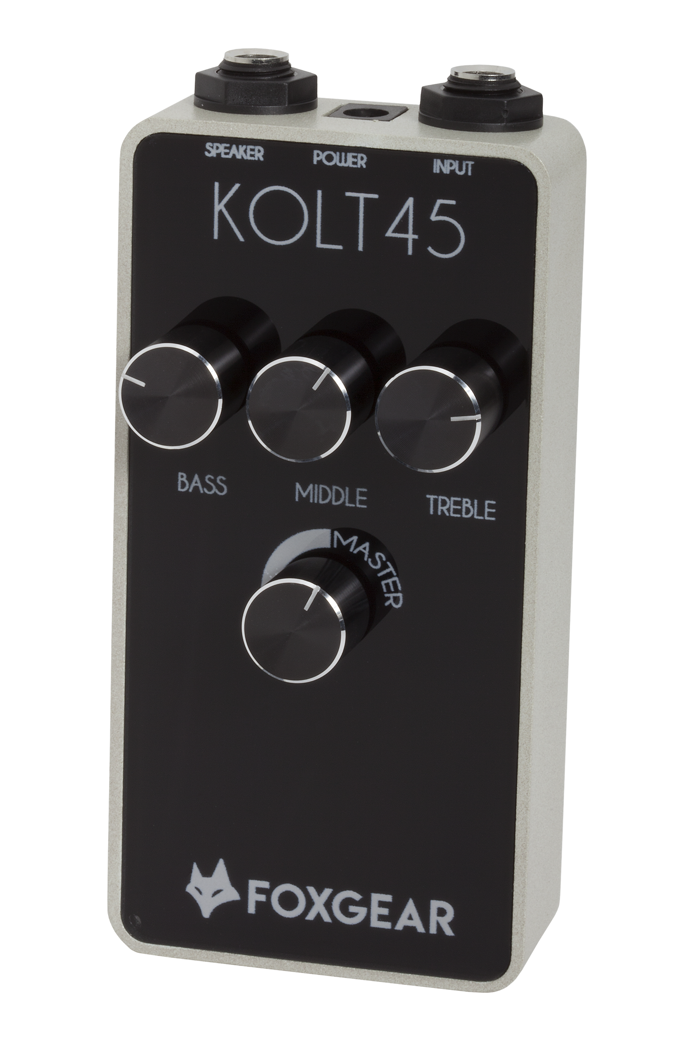Foxgear Kolt 45 power amplifier pedal — vertical front view