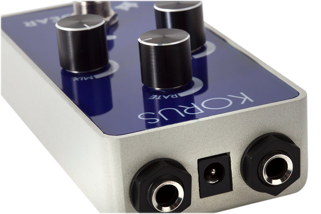 Foxgear Korus analog chorus pedal upward angle detail