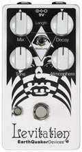 EarthQuaker Devices Levitation V2 reverb pedal — white and black housing, top view