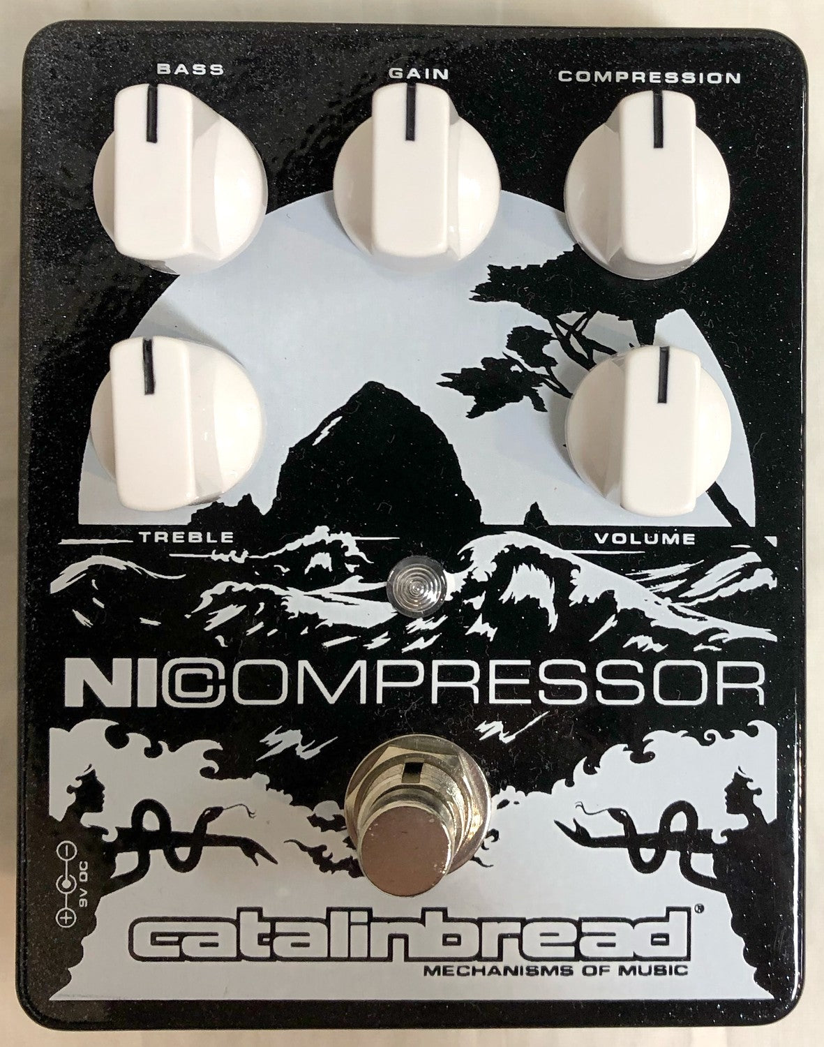 Used Catalinbread Nicompressor compressor pedal in black — top view