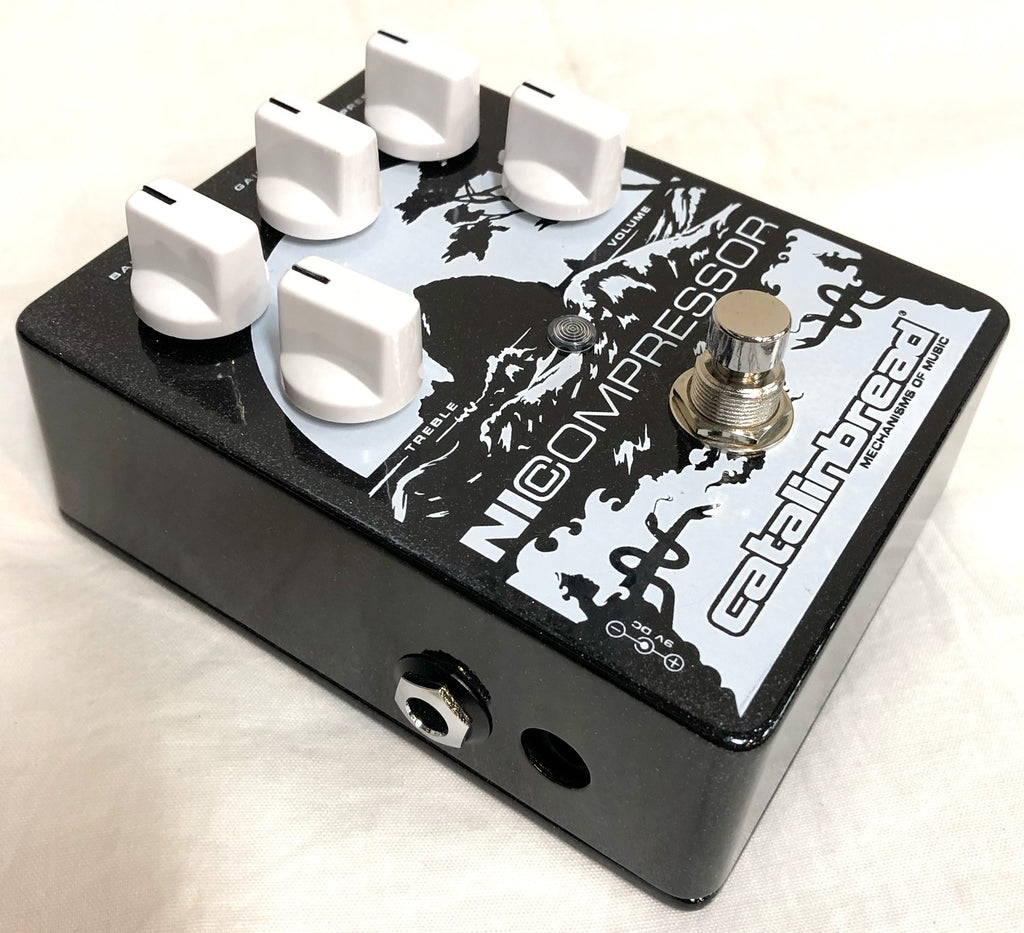 Used Catalinbread Nicompressor compressor pedal — angled view