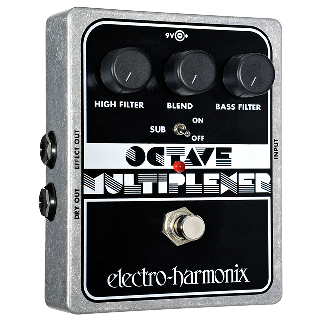 Electro-Harmonix Octave Multiplexer sub-octave pedal — silver enclosure