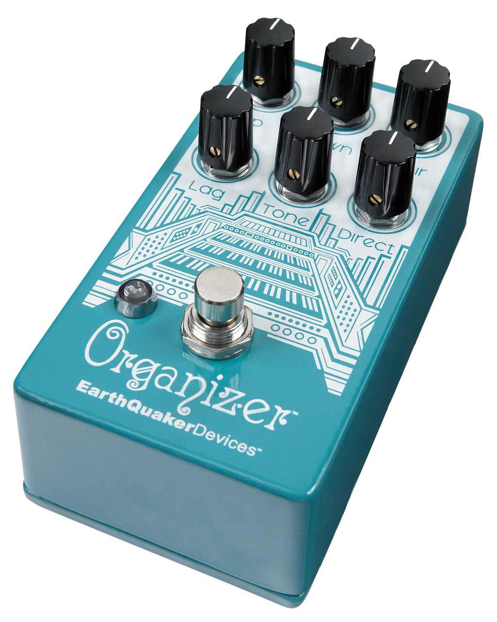 EarthQuaker Devices Organizer V2 Polyphonic Organ Emulator Pedal - side view
