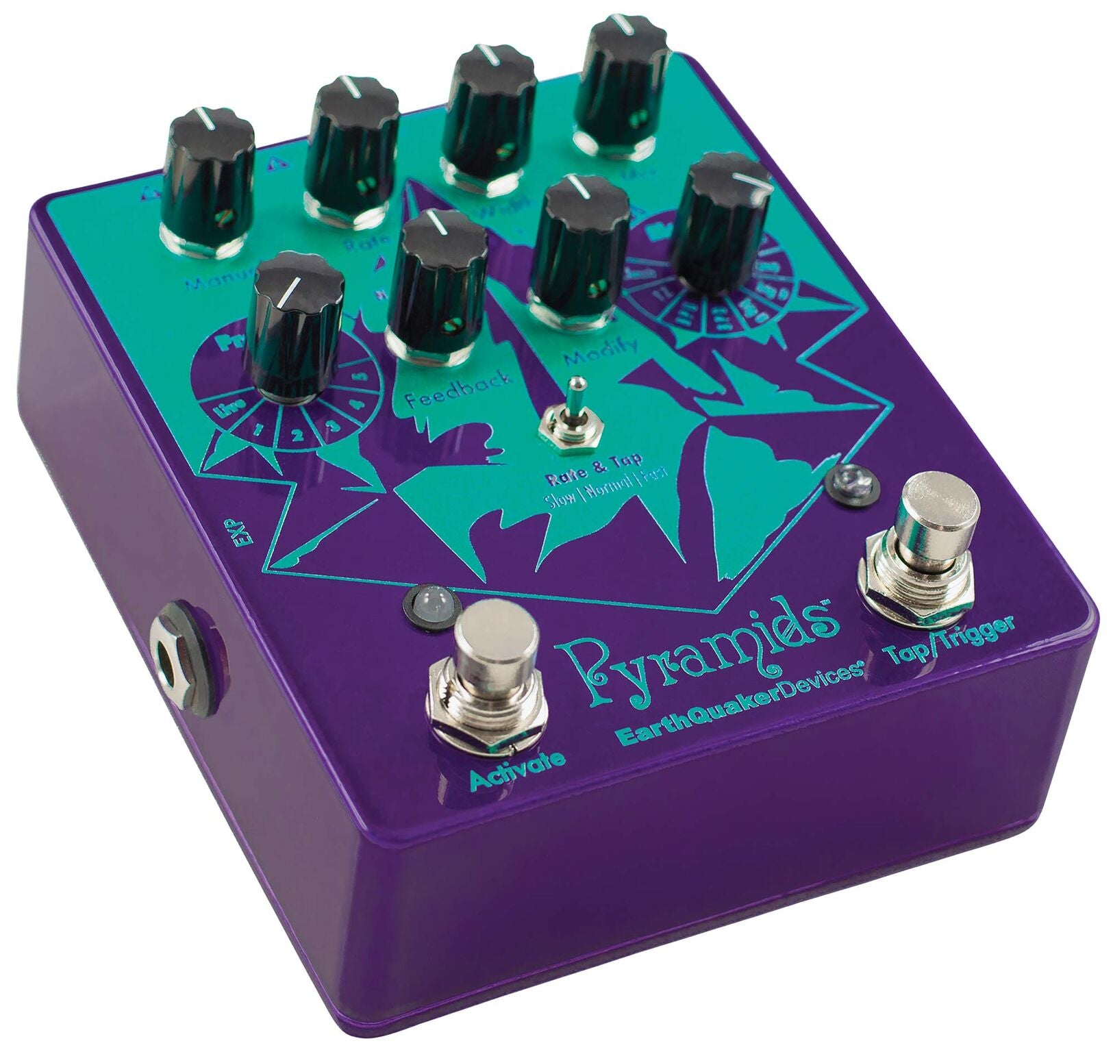 EarthQuaker Devices Pyramids Stereo Flanging Device — side profile view