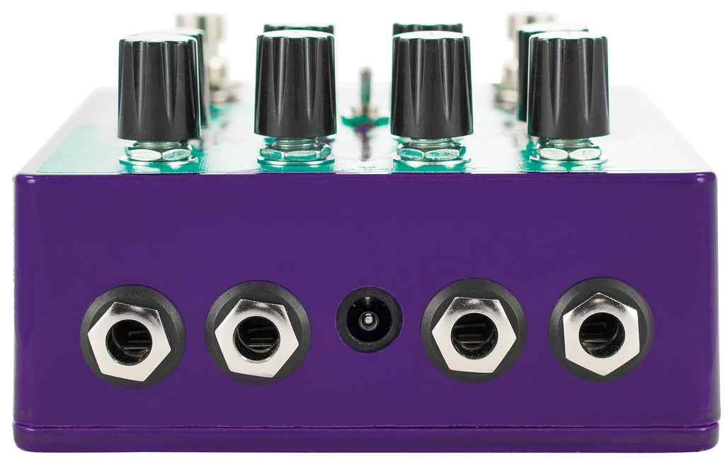 EarthQuaker Devices Pyramids Stereo Flanging Device — close-up of preset and feedback controls