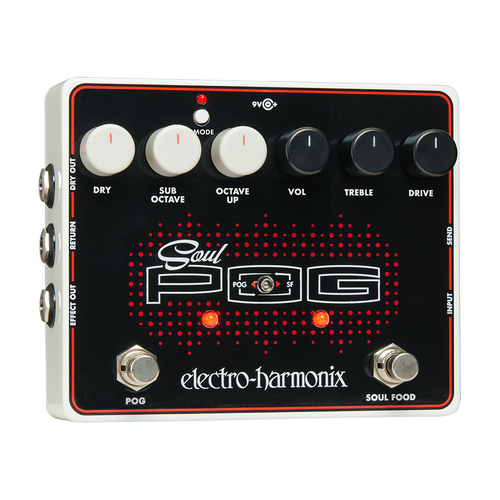 Electro-Harmonix Soul POG multi-effect pedal — black enclosure with red graphics