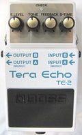 Used Boss TE-2 Tera Echo reverb pedal — top view