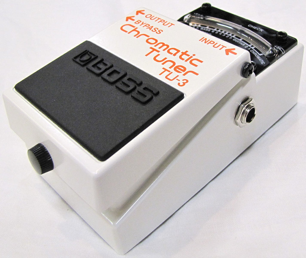 Used Boss TU-3 Chromatic Tuner pedal angled view of enclosure