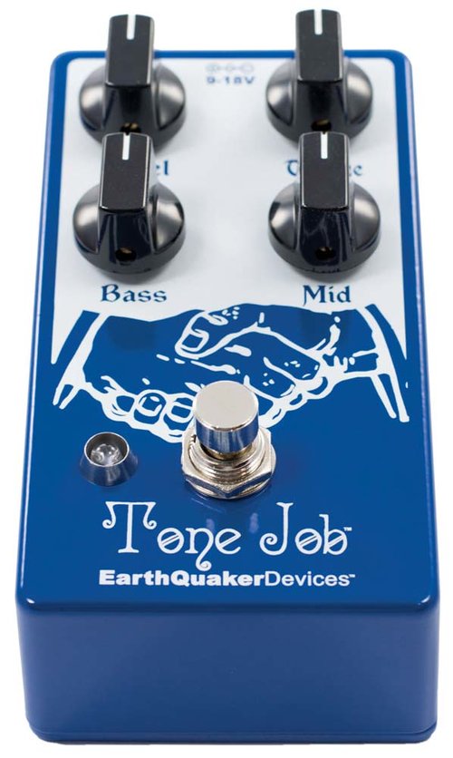 EarthQuaker Devices Tone Job V2 EQ boost pedal — knobs close-up