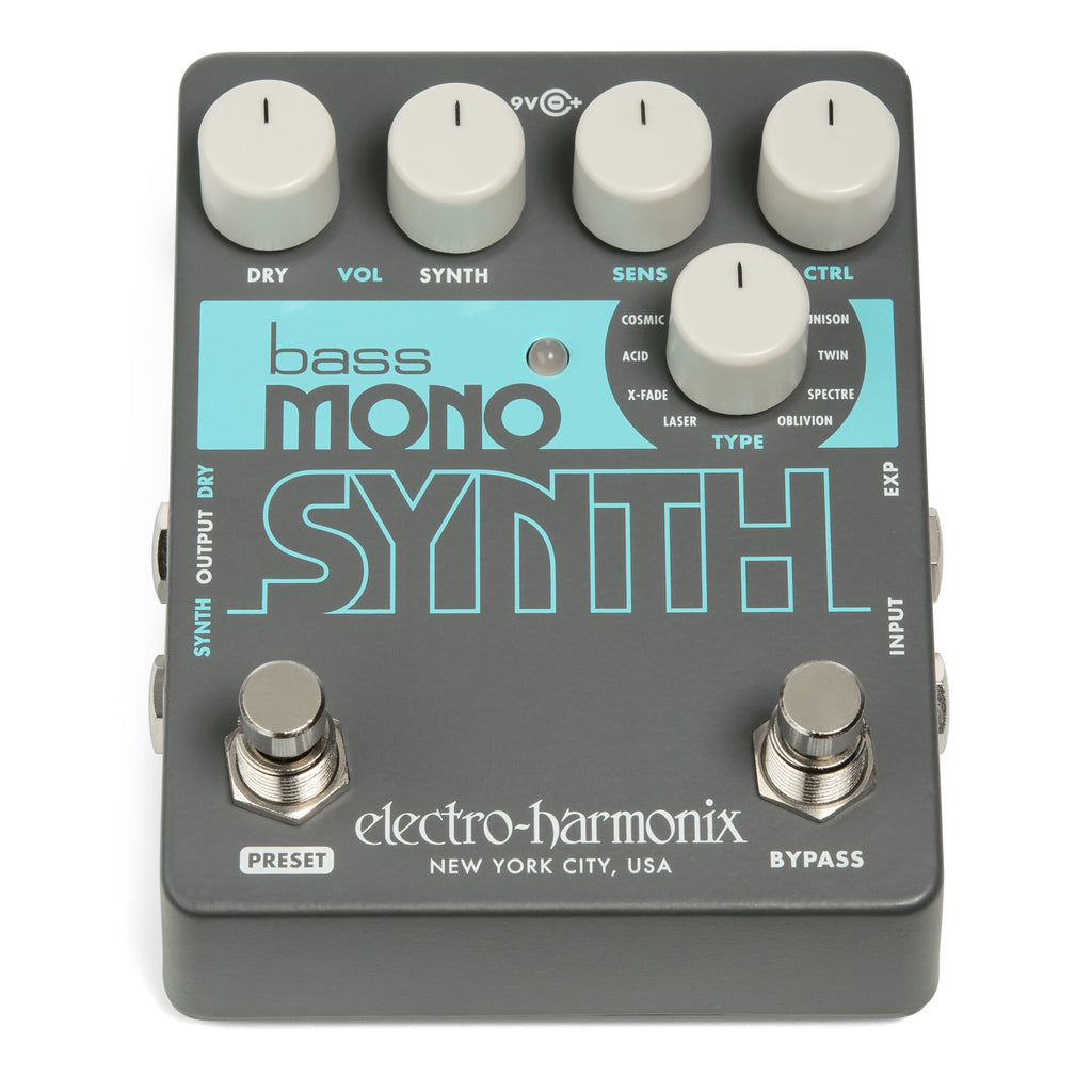 New Electro-Harmonix EHX Bass Mono Synth Synthesizer Guitar Pedal