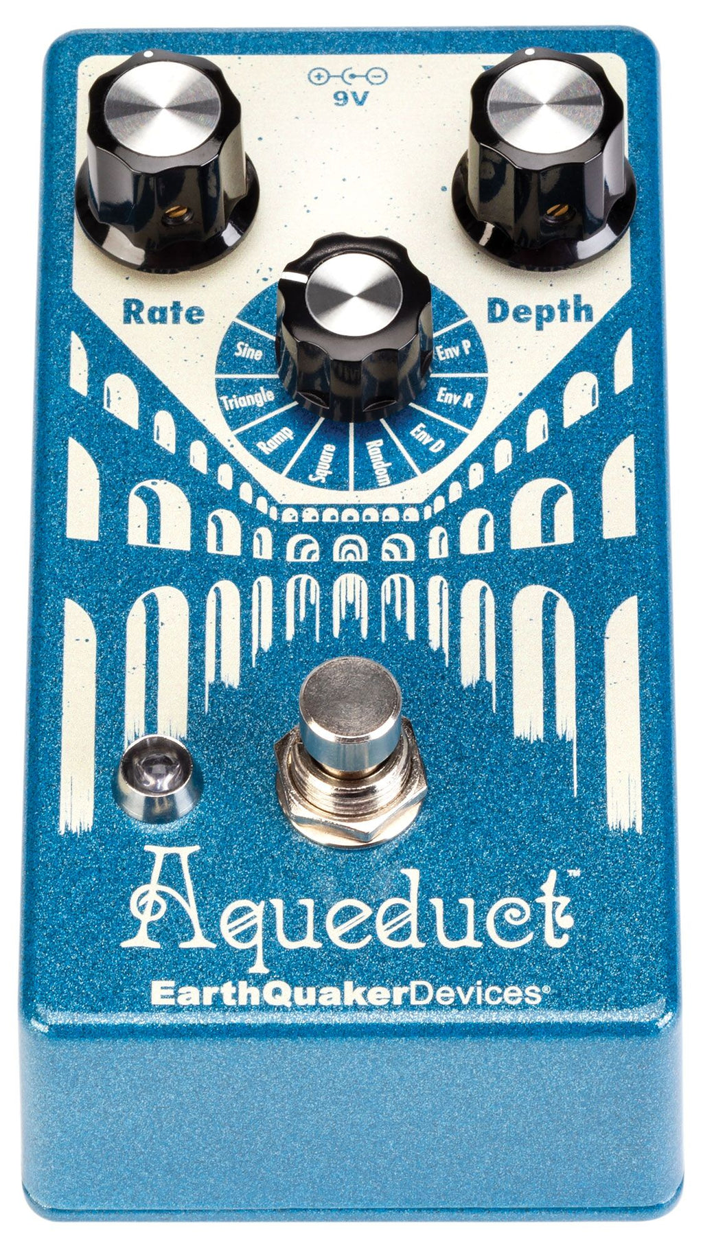 EarthQuaker Devices Aqueduct Vibrato Pedal - top view