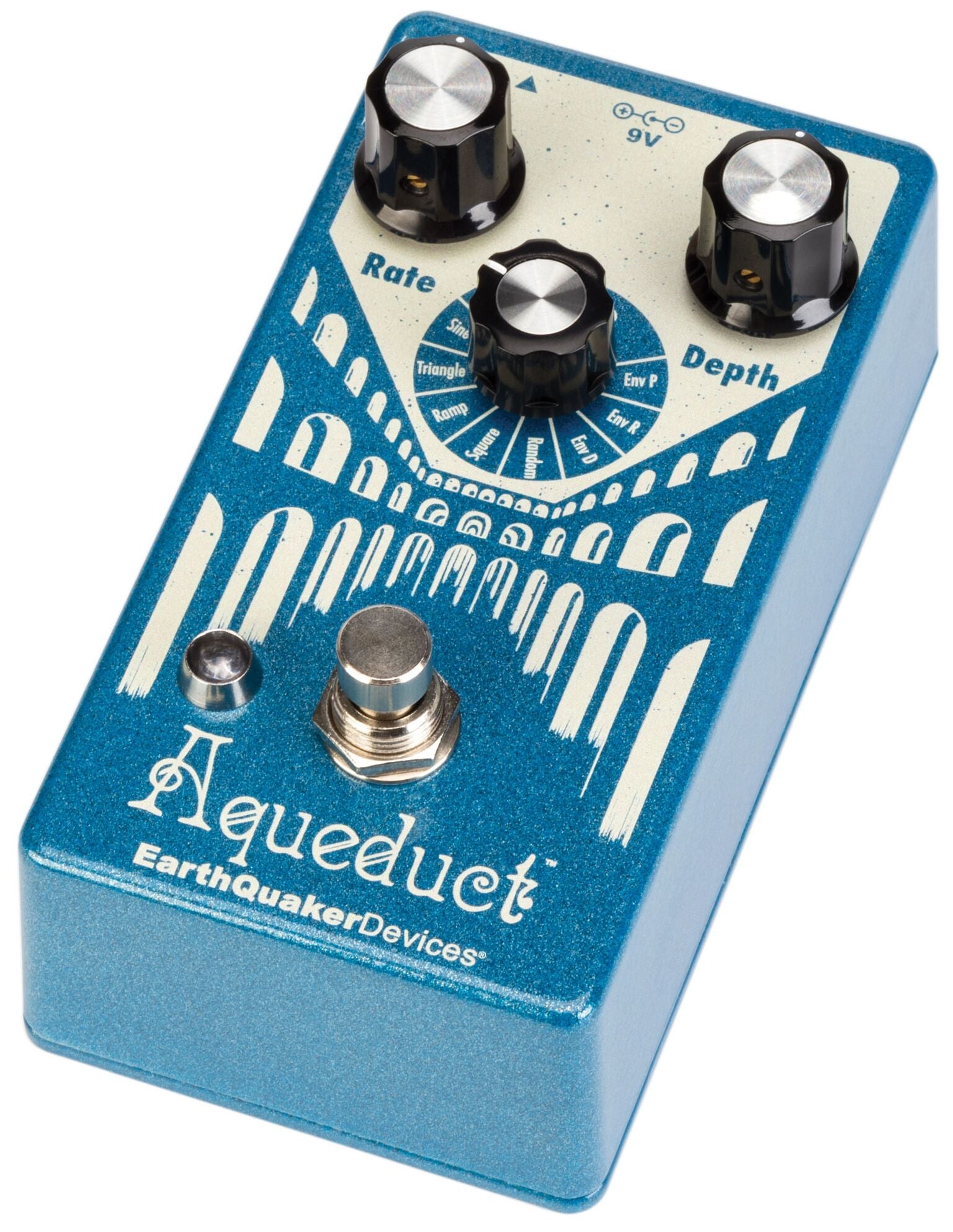 EarthQuaker Devices Aqueduct Vibrato Pedal - side view