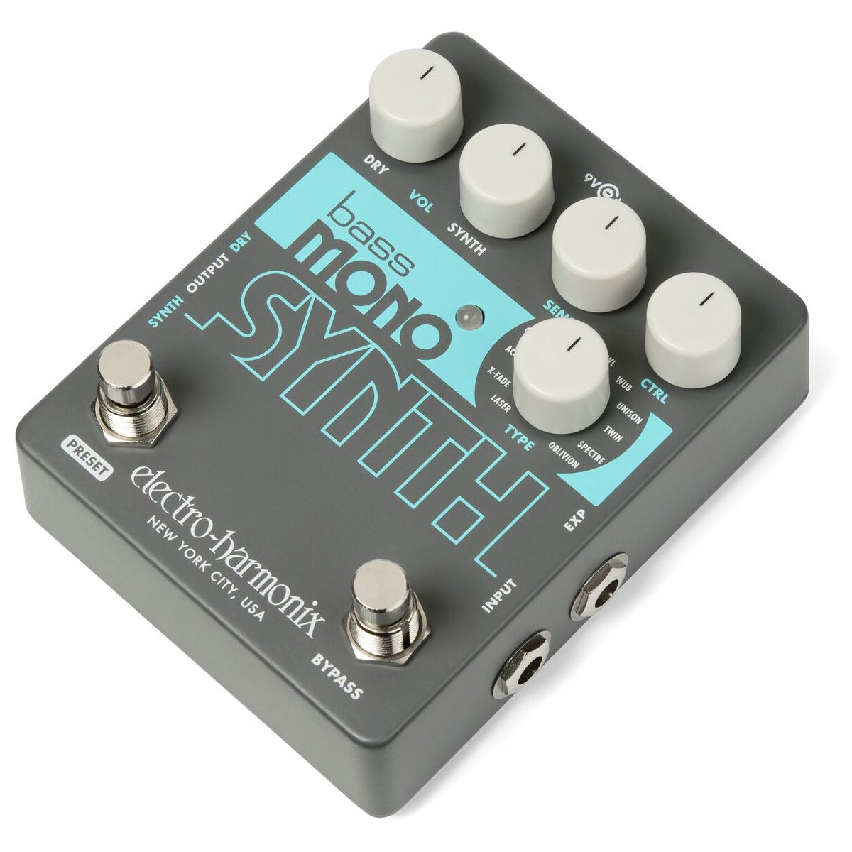New Electro-Harmonix EHX Bass Mono Synth Synthesizer Guitar Pedal
