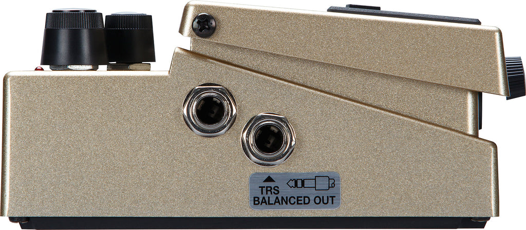 Boss AD-2 Acoustic Preamp pedal — gold enclosure, controls view