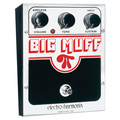 Electro-Harmonix Big Muff Pi fuzz pedal — white and black enclosure, top view