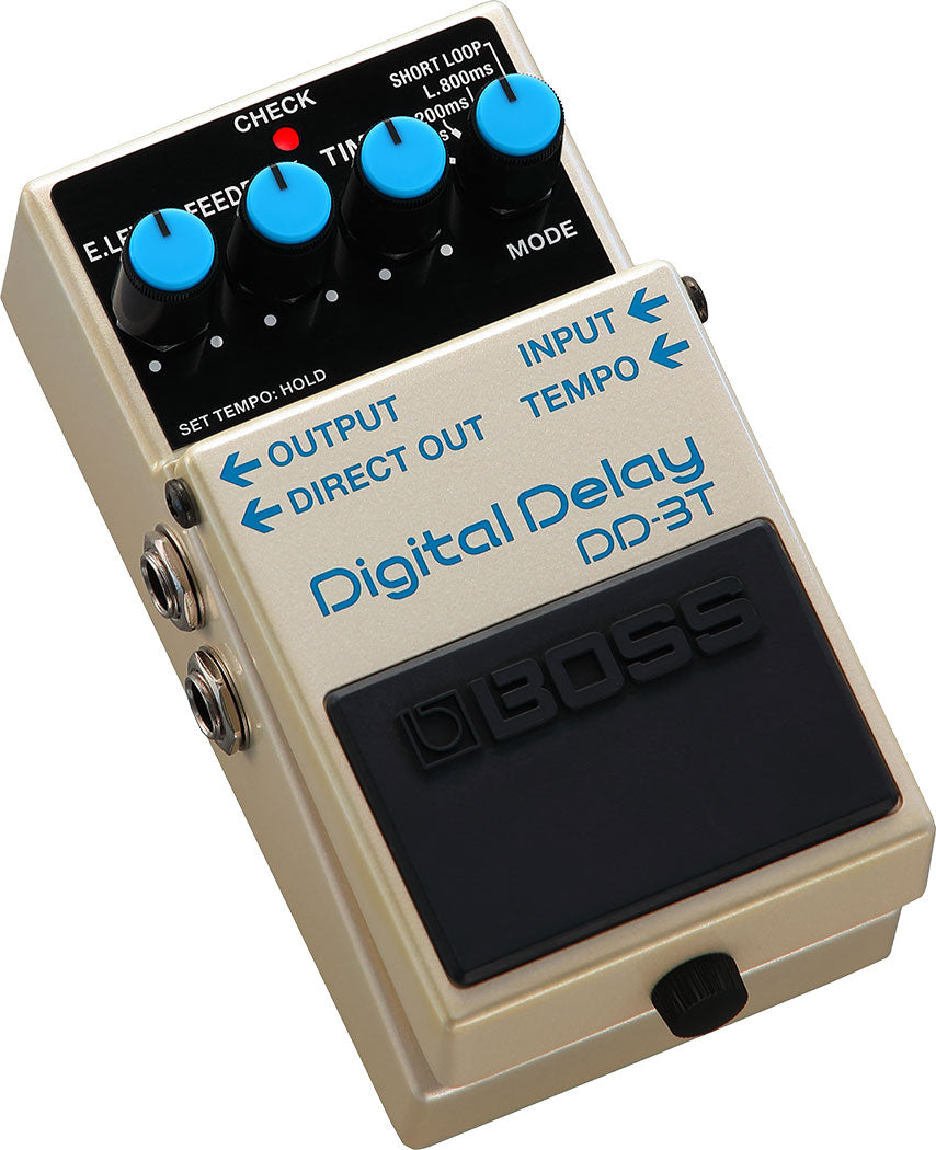 Boss DD-3T digital delay pedal — angled view