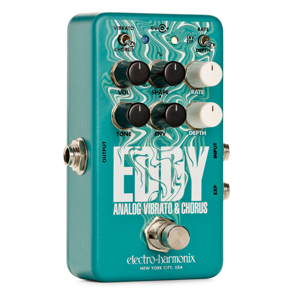 Electro-Harmonix Eddy analog vibrato and chorus pedal — side view