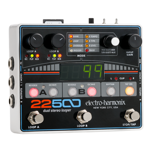 New Electro-Harmonix EHX 22500 Dual Stereo Looper Guitar Effects Pedal
