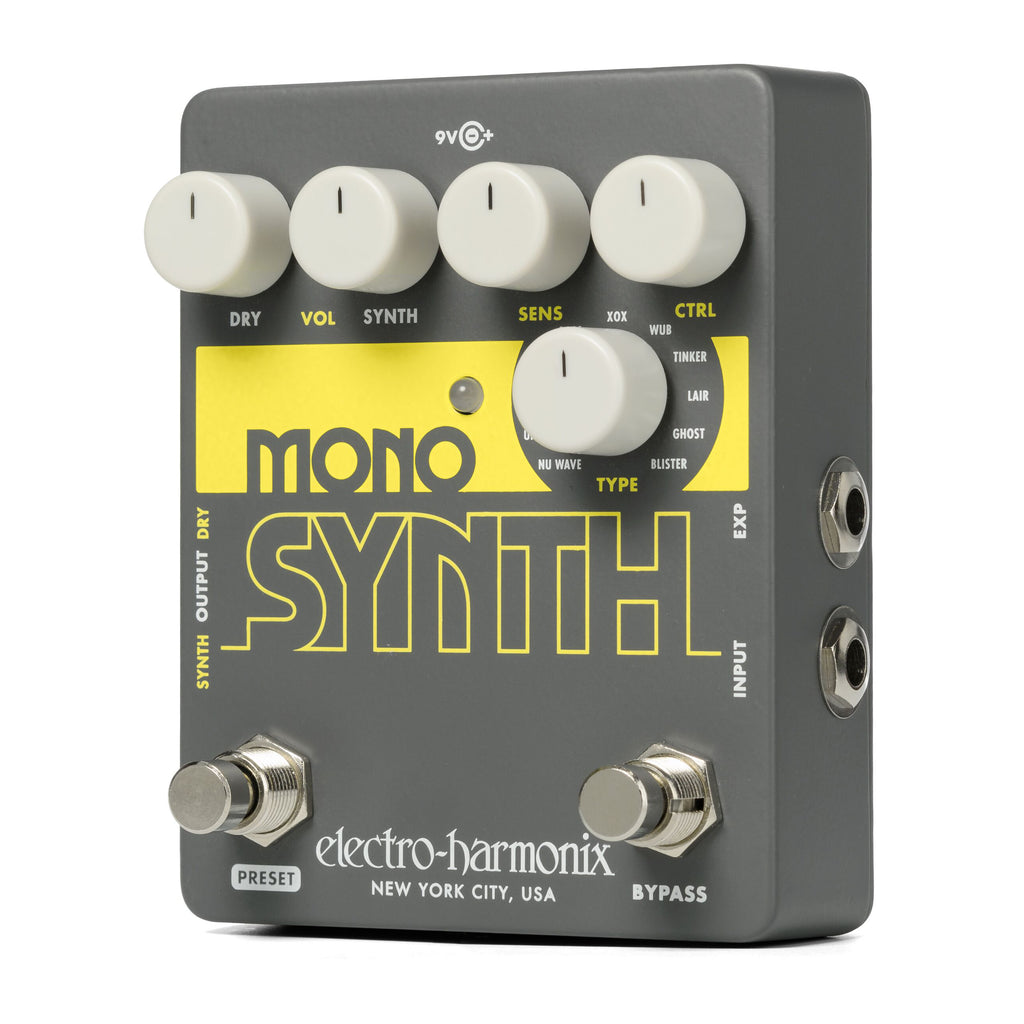 EHX Mono Synth synthesizer pedal — rear showing EXP input